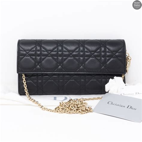 dior lady wallet|lady dior wallet on chain.